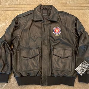 NRA Life Member Black Leather Jacket Large